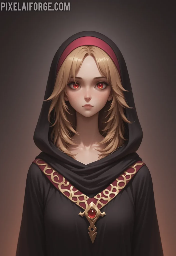 Lyra in the Hooded Cloak