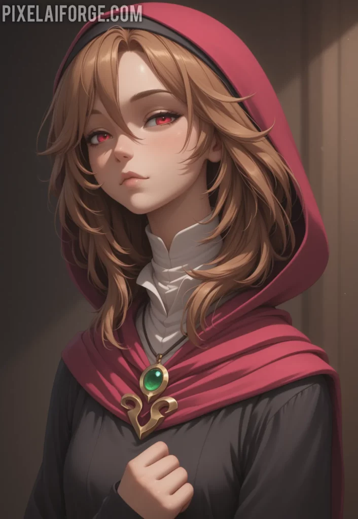 Lyra in the Hooded Cloak