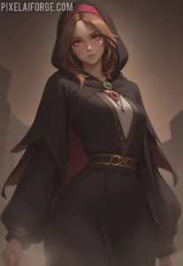 Lyra in the Hooded Cloak