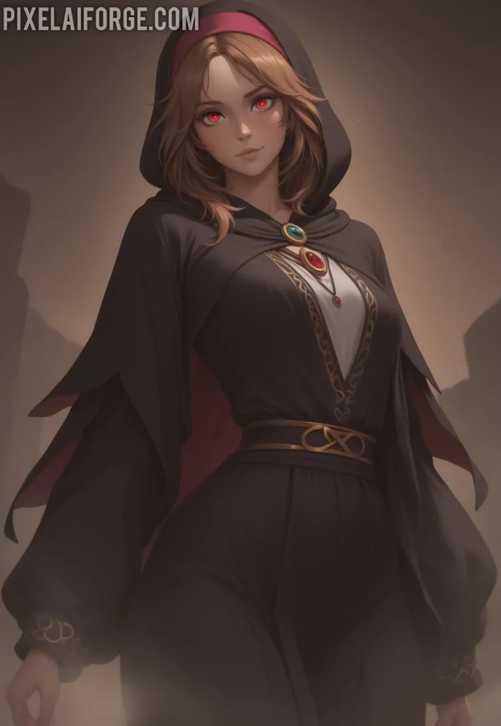 Lyra in the Hooded Cloak