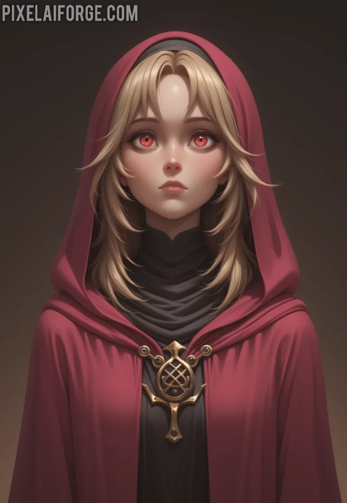 Lyra in the Hooded Cloak