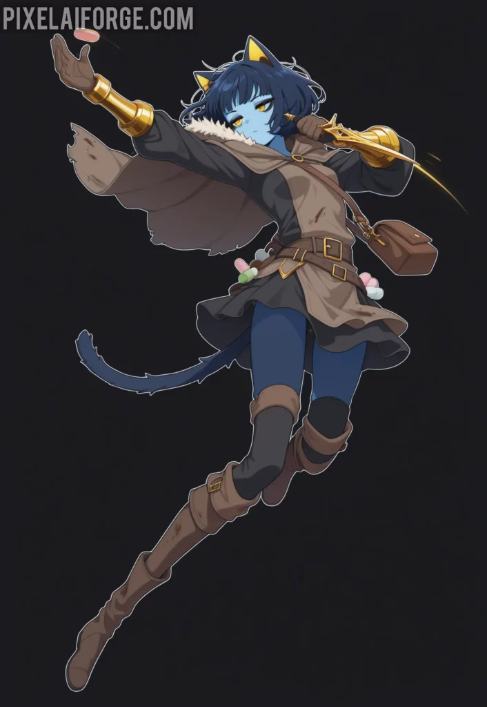 Sable in Mid-Leap