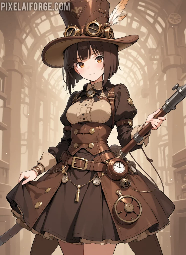 Curiosidades steampunk y arte anime IA: una fusión sorprendente