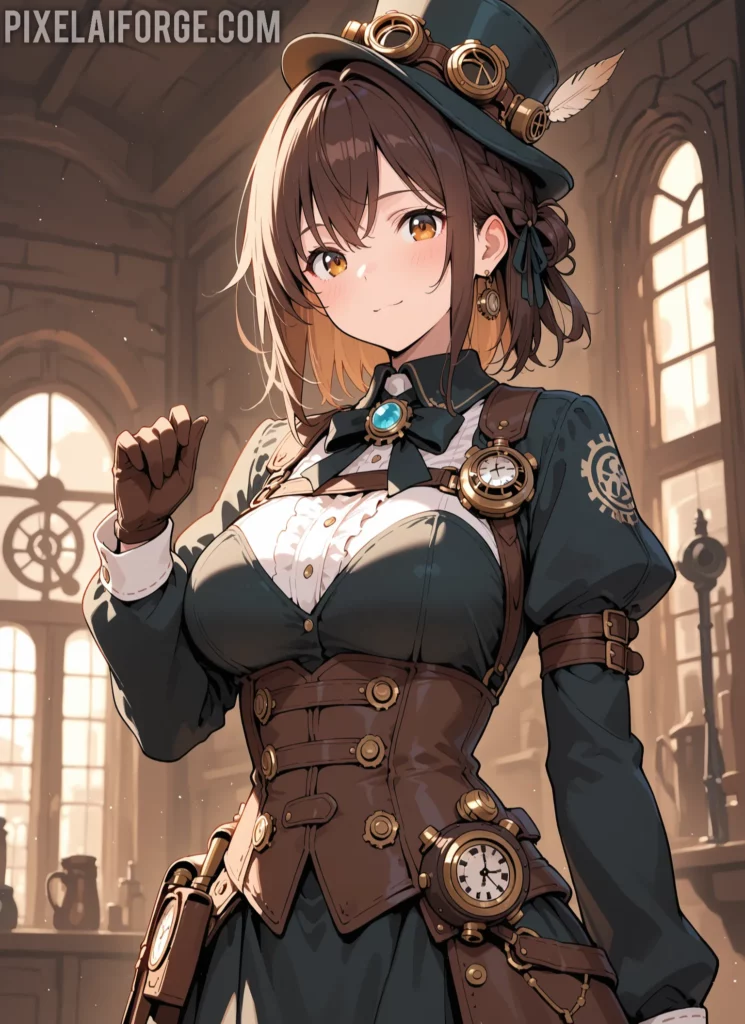 Curiosidades steampunk y arte anime IA: una fusión sorprendente