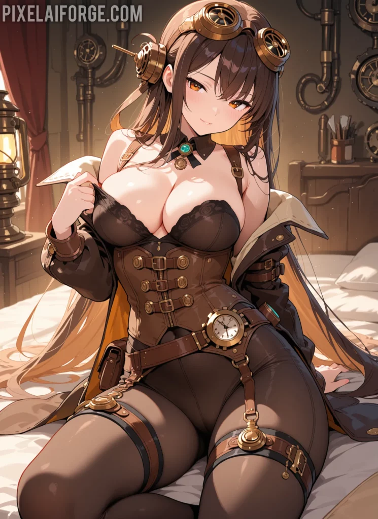 Las mejores imágenes steampunk anime creadas con IA: arte retrofuturista en su máxima expresión