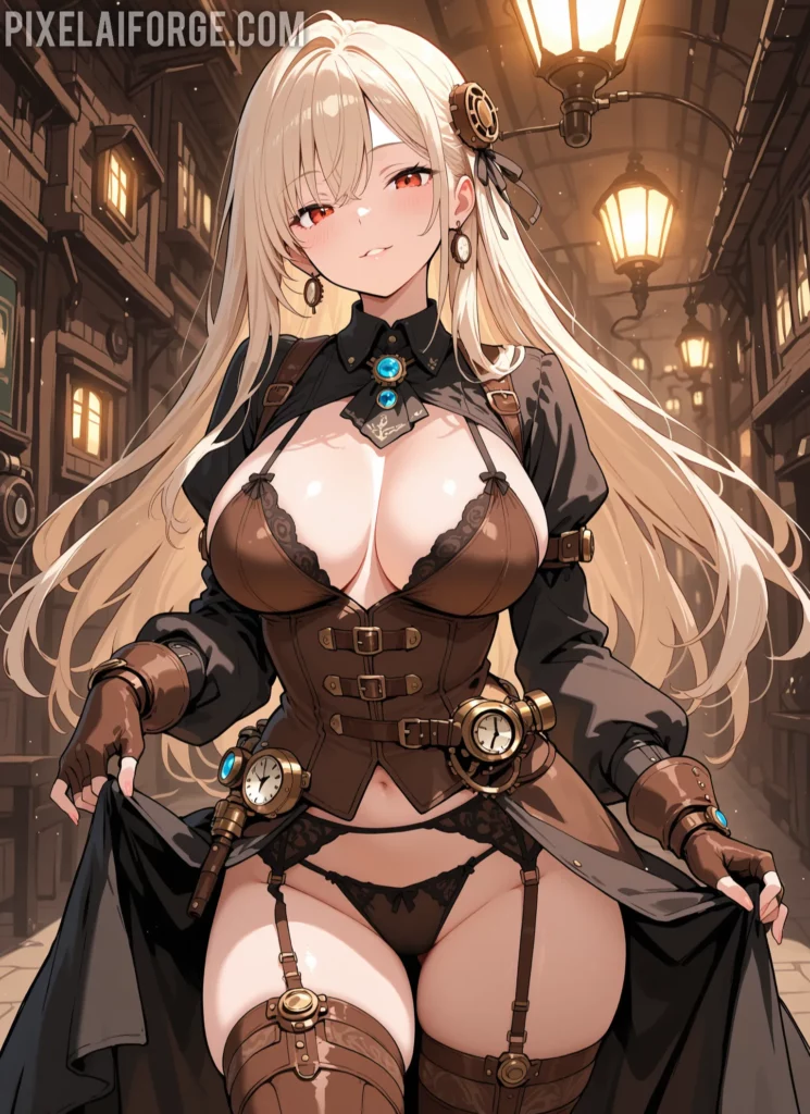 Las mejores imágenes steampunk anime creadas con IA: arte retrofuturista en su máxima expresión