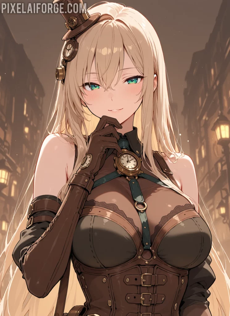 Las mejores imágenes steampunk anime creadas con IA: arte retrofuturista en su máxima expresión