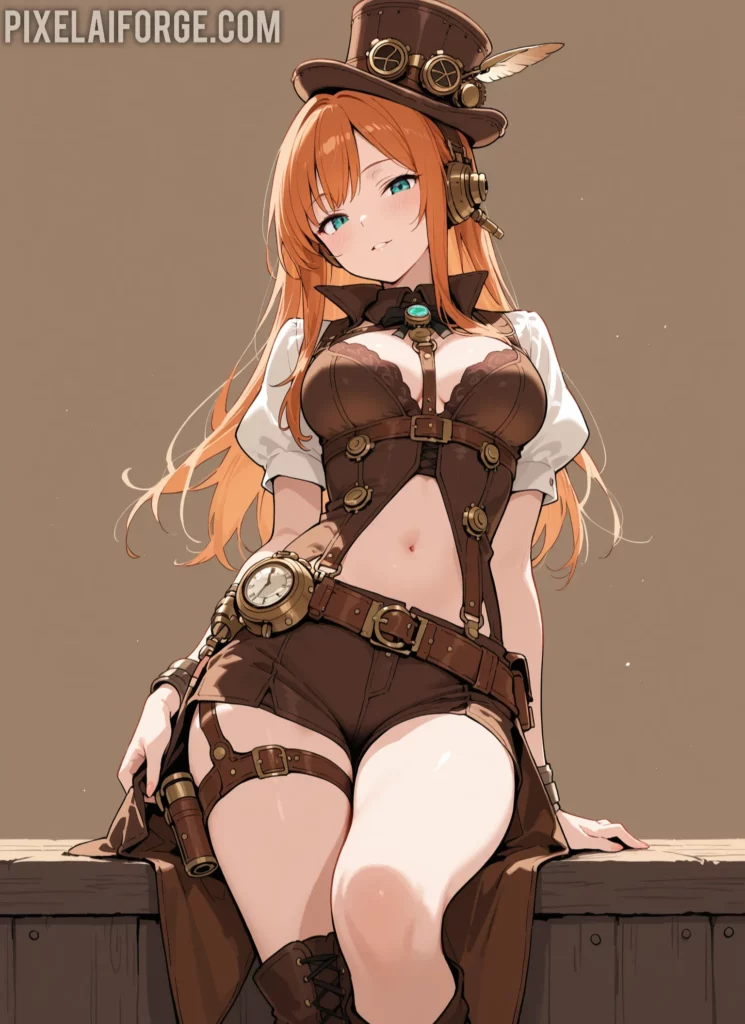 Las mejores imágenes steampunk anime creadas con IA: arte retrofuturista en su máxima expresión