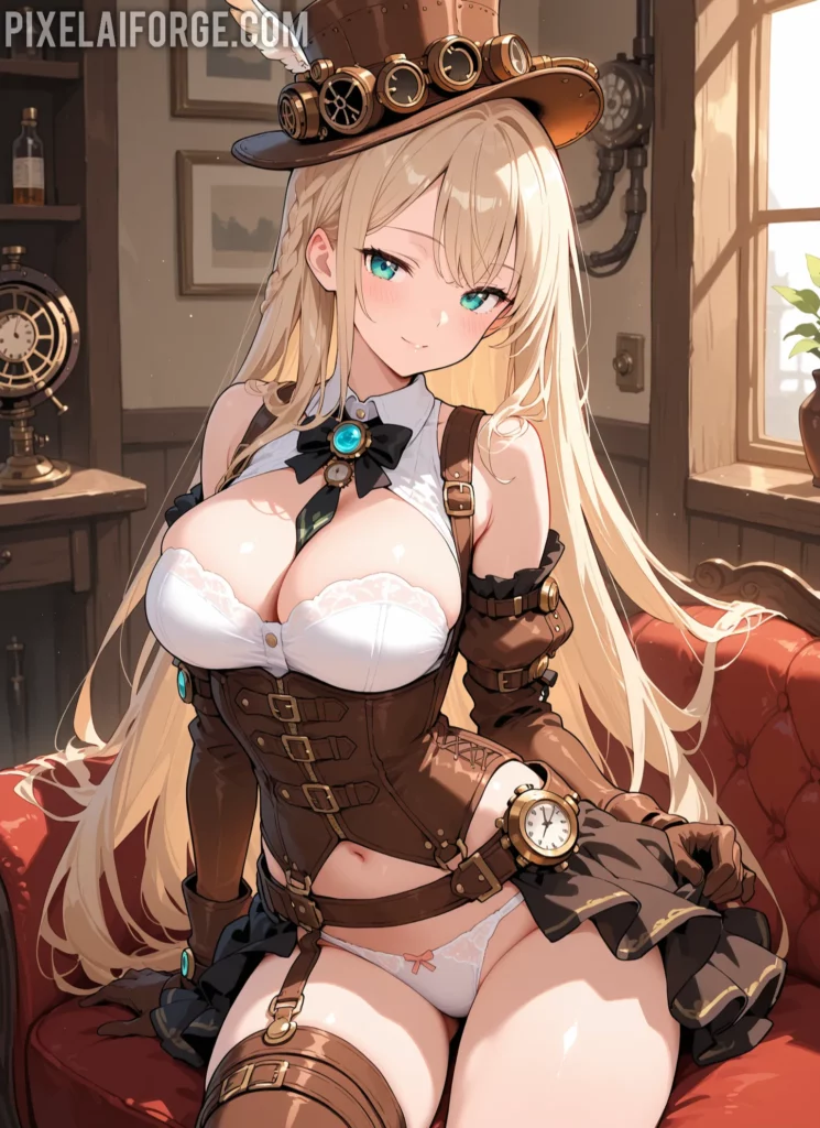 Las mejores imágenes steampunk anime creadas con IA: arte retrofuturista en su máxima expresión