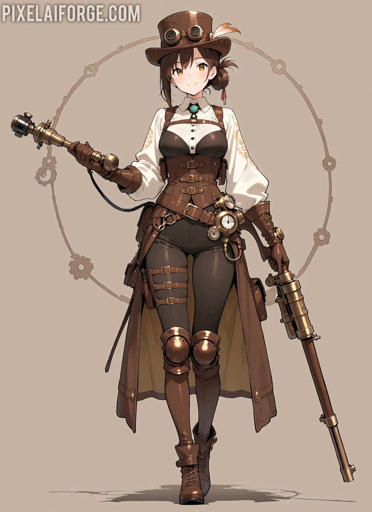 Las mejores imágenes steampunk anime creadas con IA: arte retrofuturista en su máxima expresión
