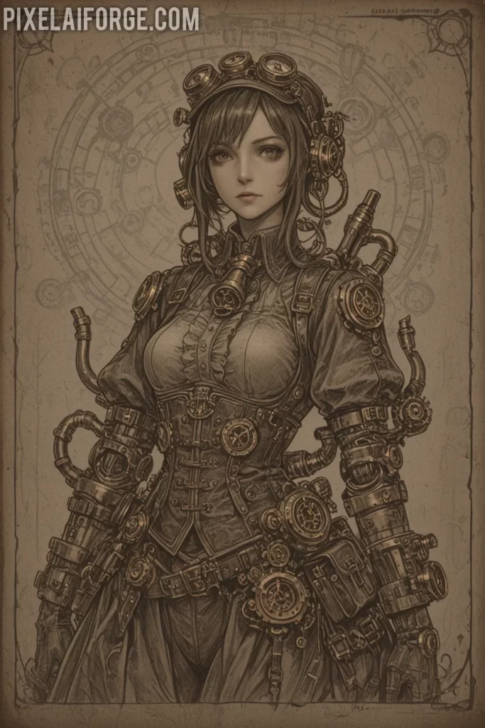 Orígenes steampunk y su conexión con el arte anime e inteligencia artificial