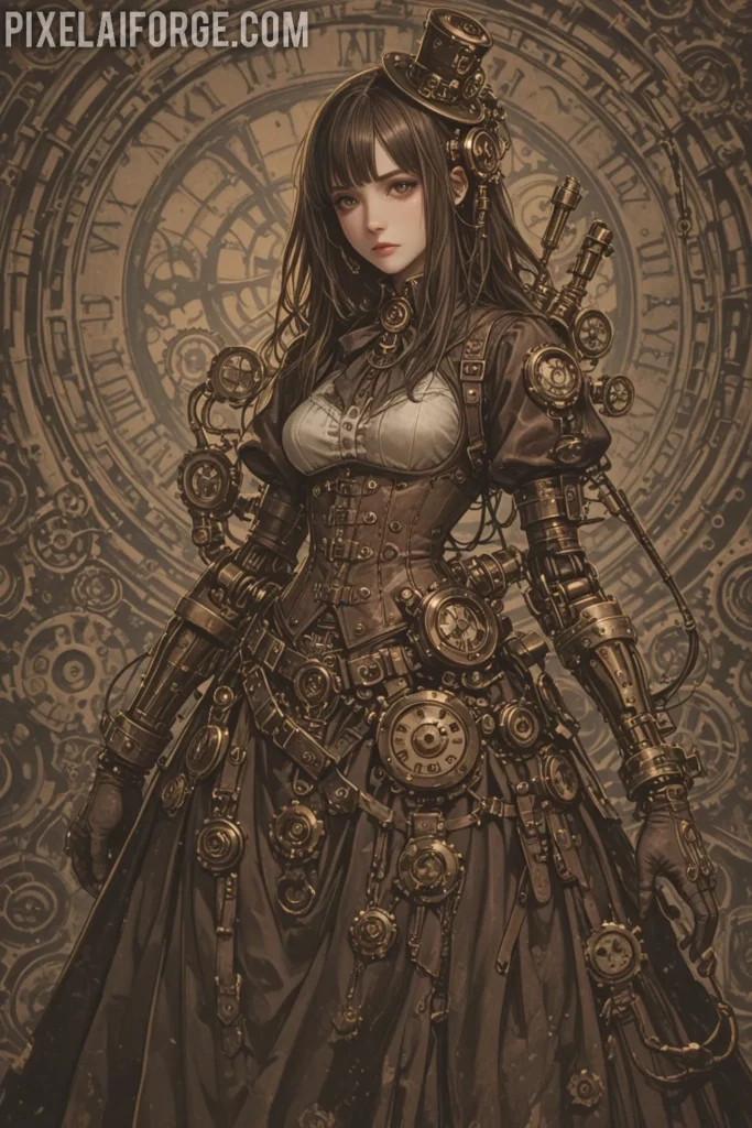 Orígenes steampunk y su conexión con el arte anime e inteligencia artificial