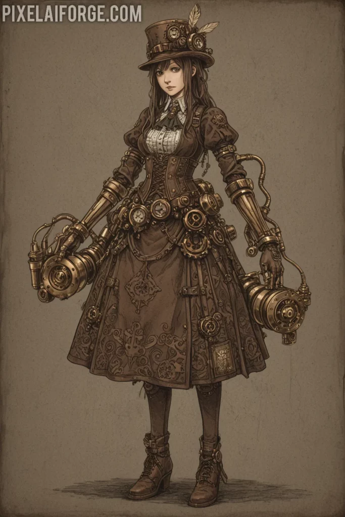 Orígenes steampunk y su conexión con el arte anime e inteligencia artificial