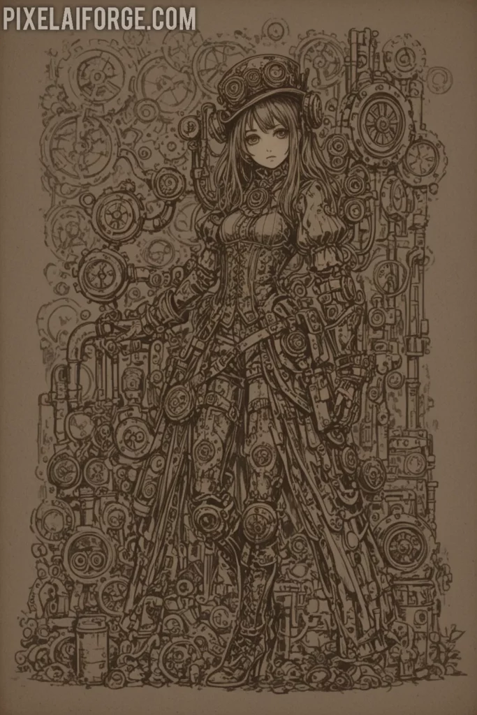 Orígenes steampunk y su conexión con el arte anime e inteligencia artificial