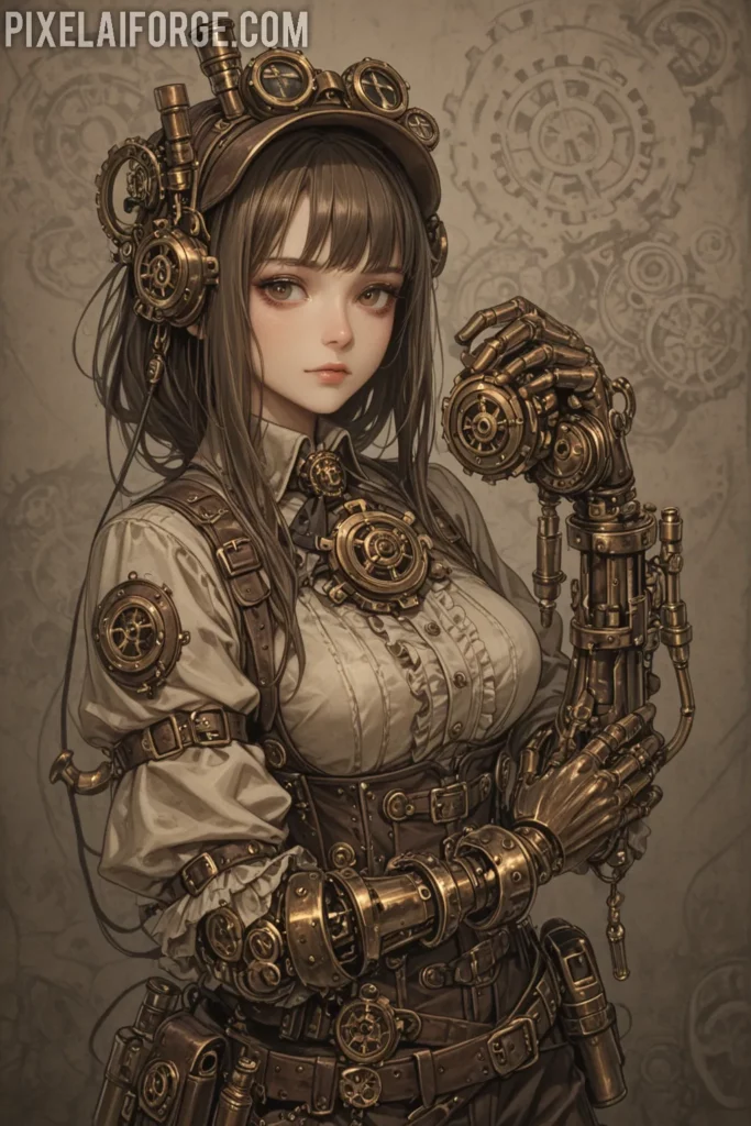 Orígenes steampunk y su conexión con el arte anime e inteligencia artificial