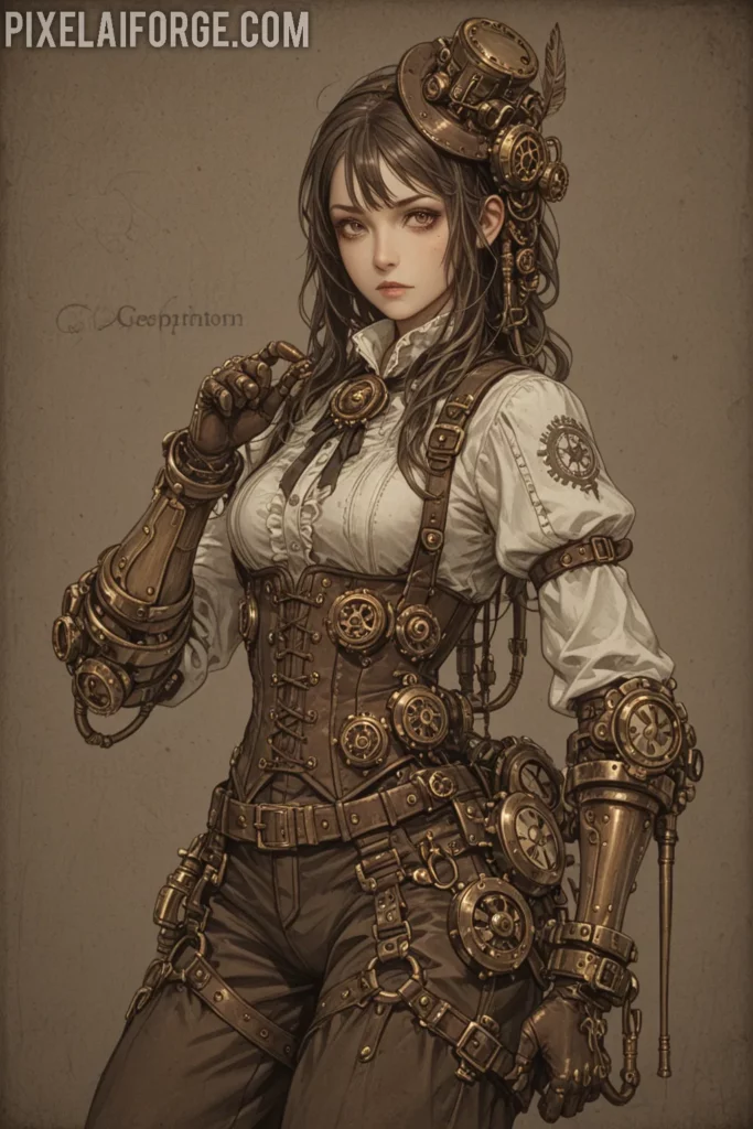 Orígenes steampunk y su conexión con el arte anime e inteligencia artificial