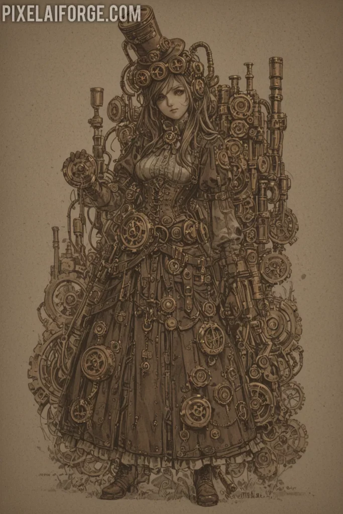 Orígenes steampunk y su conexión con el arte anime e inteligencia artificial