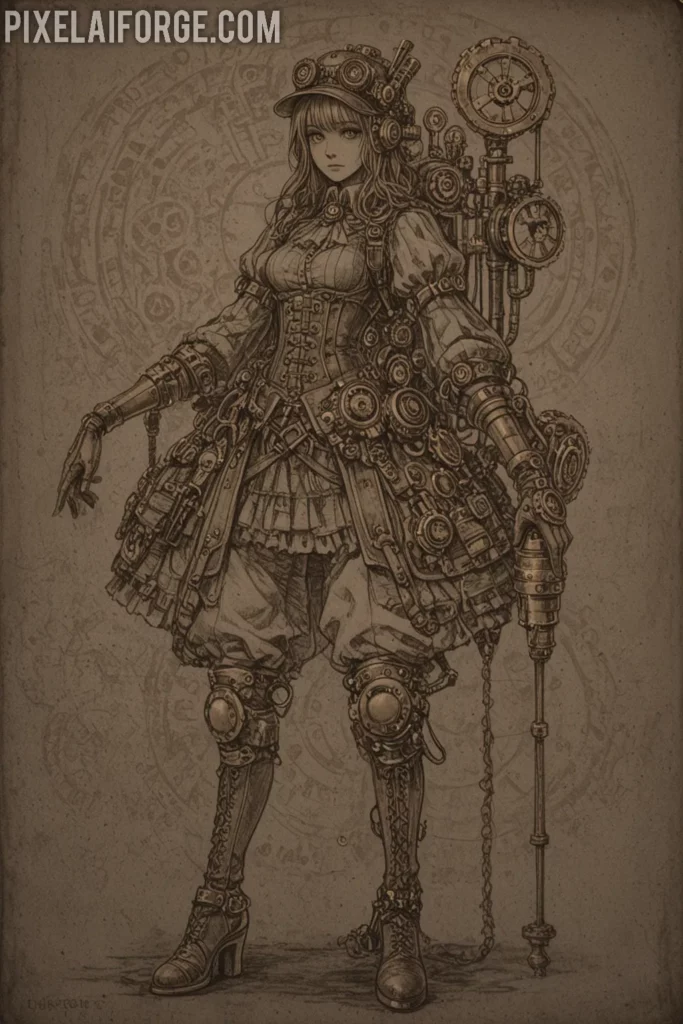 Orígenes steampunk y su conexión con el arte anime e inteligencia artificial