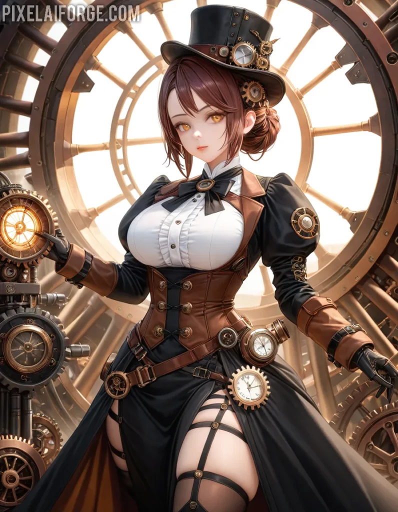 Steampunk Anime imágenes generadas por IA y tendencias creativas para 2025