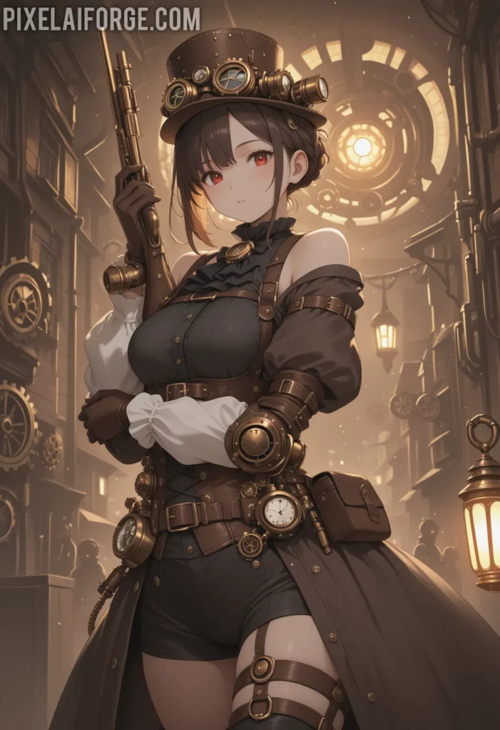 Steampunk Anime imágenes generadas por IA y tendencias creativas para 2025