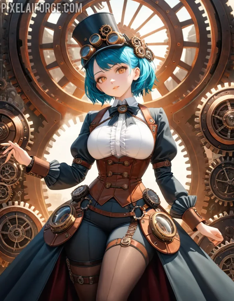 Steampunk Anime imágenes generadas por IA y tendencias creativas para 2025