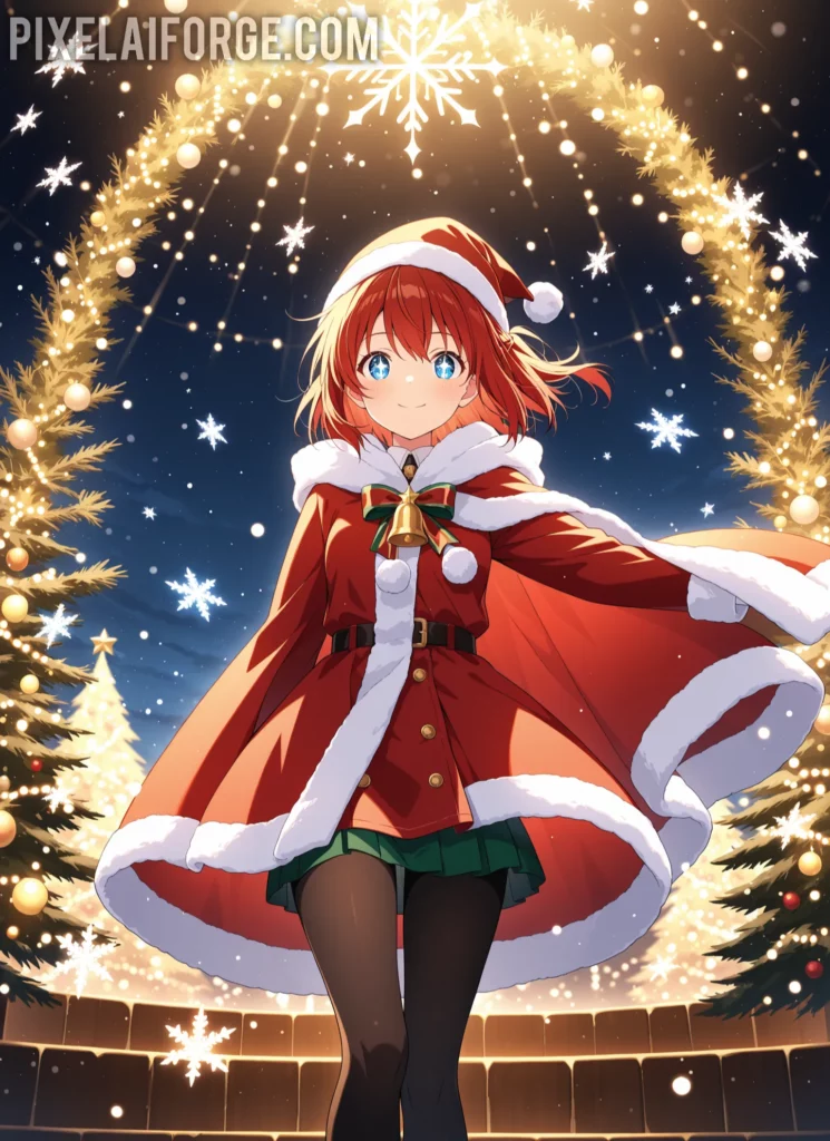 mejores prompt para crear imágenes anime navideños