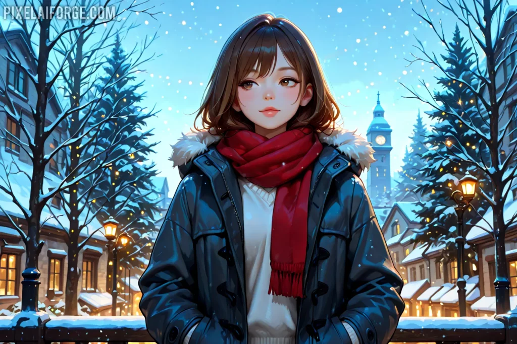 mejores prompt para crear imágenes anime navideños