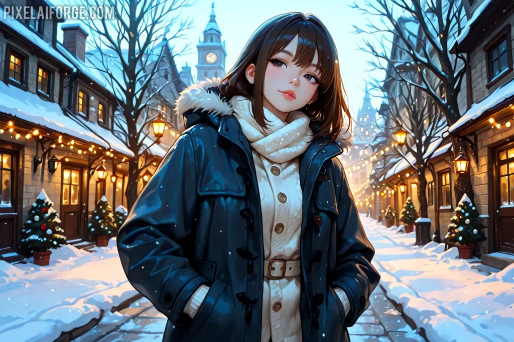 mejores prompt para crear imágenes anime navideños