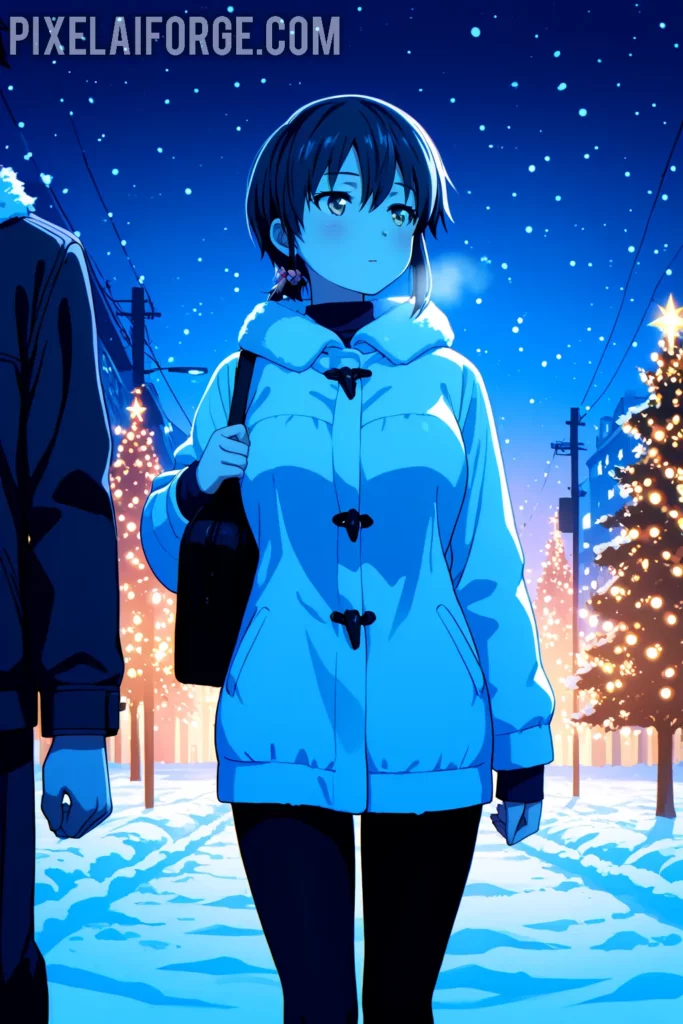 mejores prompt para crear imágenes anime navideños