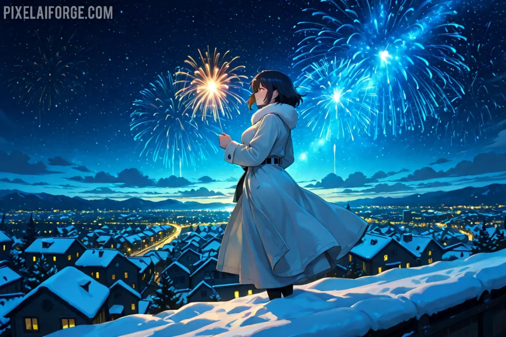 mejores prompt para crear imágenes anime navideños