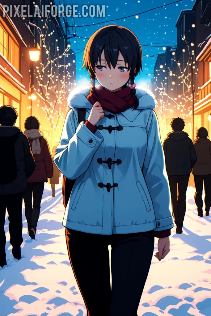 mejores prompt para crear imágenes anime navideños