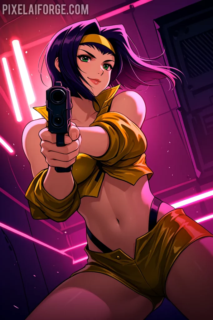 Faye Valentine acción y actitud rebelde