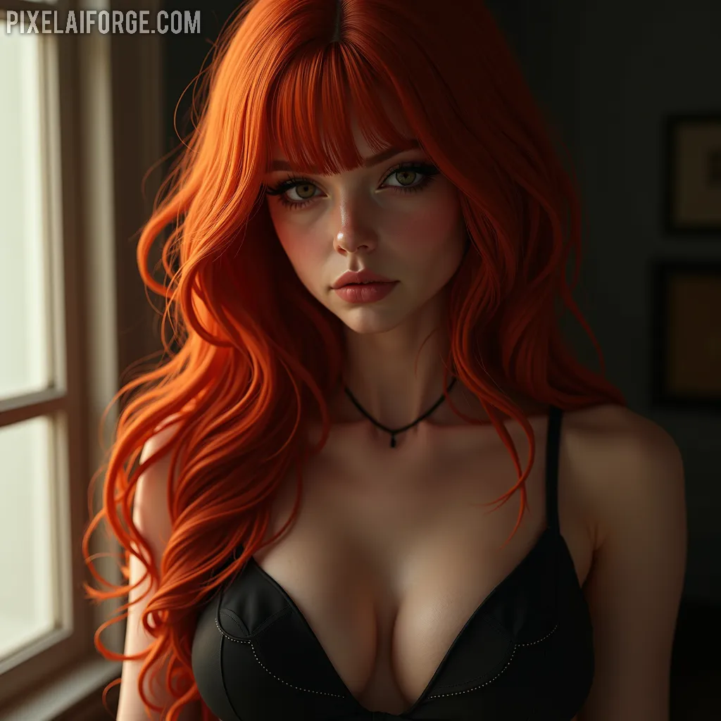 Rias Gremory estilo realista IA artística