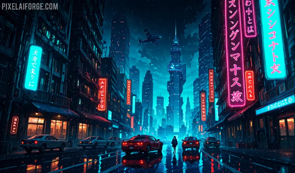 generar imágenes sobre Akira, la icónica película de anime cyberpunk