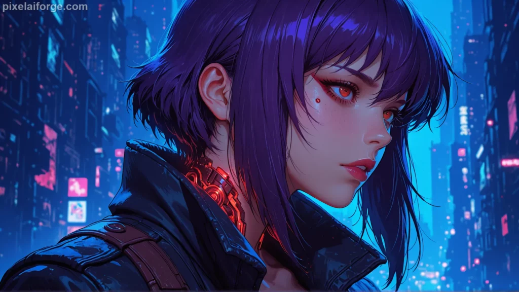 Motoko Kusanagi en la nueva serie Ghost in the Shell 2026 de Science SARU - Imagen principal cyberpunk